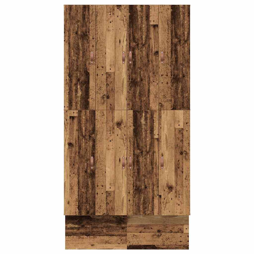 Opbergbedframe met lade met opslag Oud Hout 120 cm Bewerkt hout is nu te koop bij PeponiXL, paradijselijk wonen!