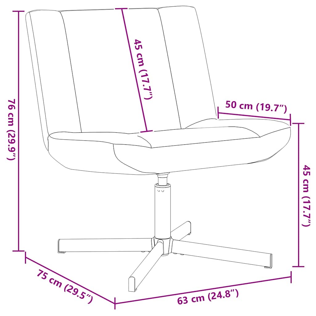 Draaistoel Zwart 63 x 75 x 76 cm Stof is nu te koop bij PeponiXL, paradijselijk wonen!