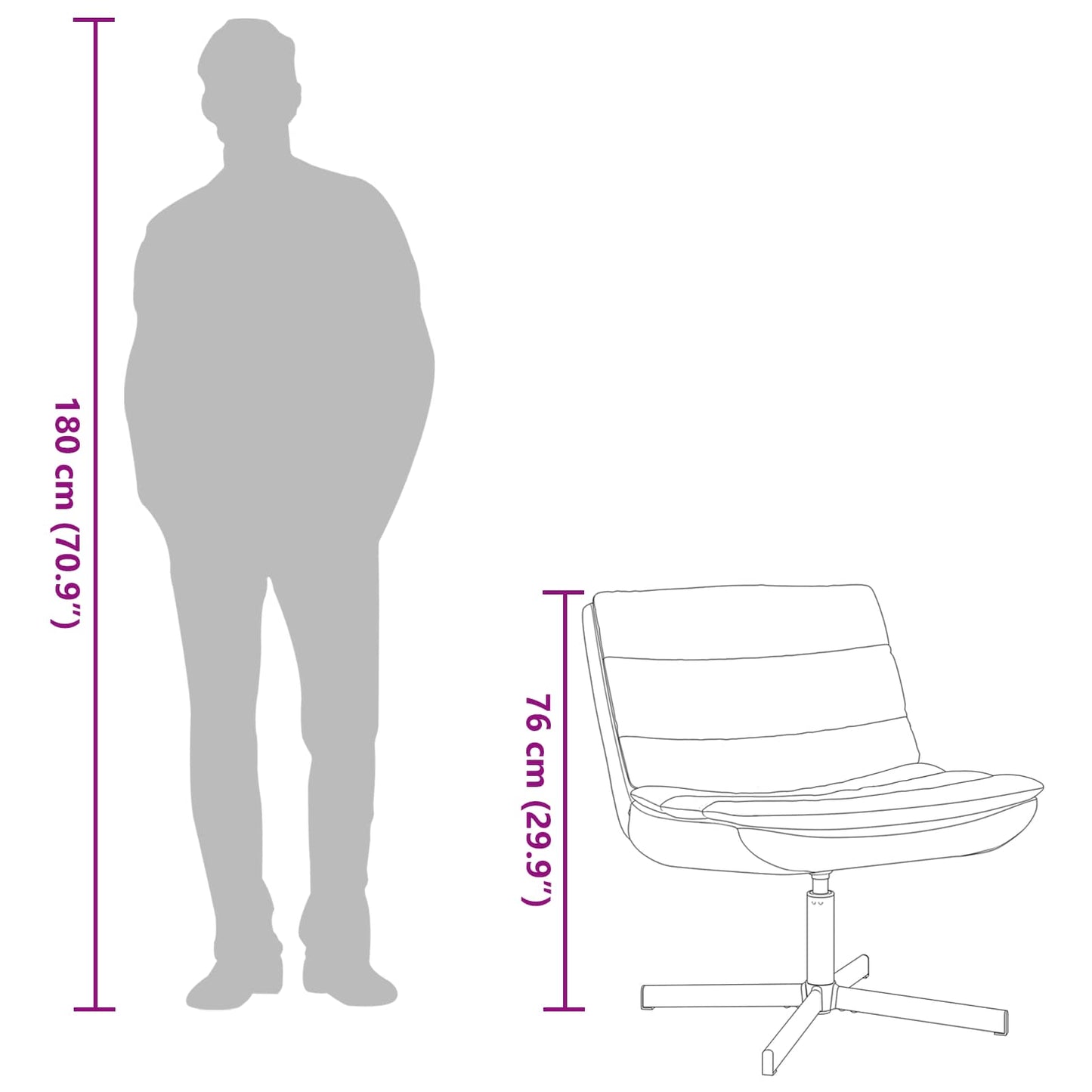 Draaistoel Bruin 63 x 75 x 76 cm Glanzend PU is nu te koop bij PeponiXL, paradijselijk wonen!