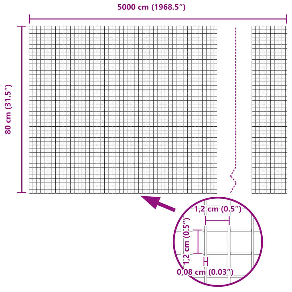 Gelaste draadhek Grijs 0.8 x 50 m is nu te koop bij PeponiXL, paradijselijk wonen!