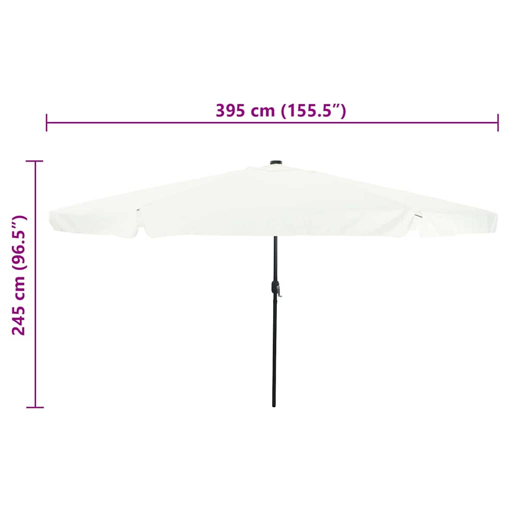 Tuinparasol Zand en Antraciet 395 x 395 x 245 cm Polyester is nu te koop bij PeponiXL, paradijselijk wonen!