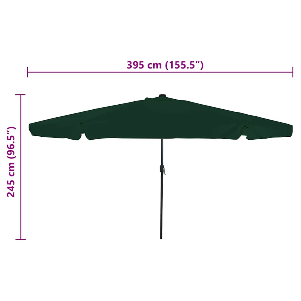 Tuinparasol Groen 395 x 395 x 245 cm Polyester is nu te koop bij PeponiXL, paradijselijk wonen!