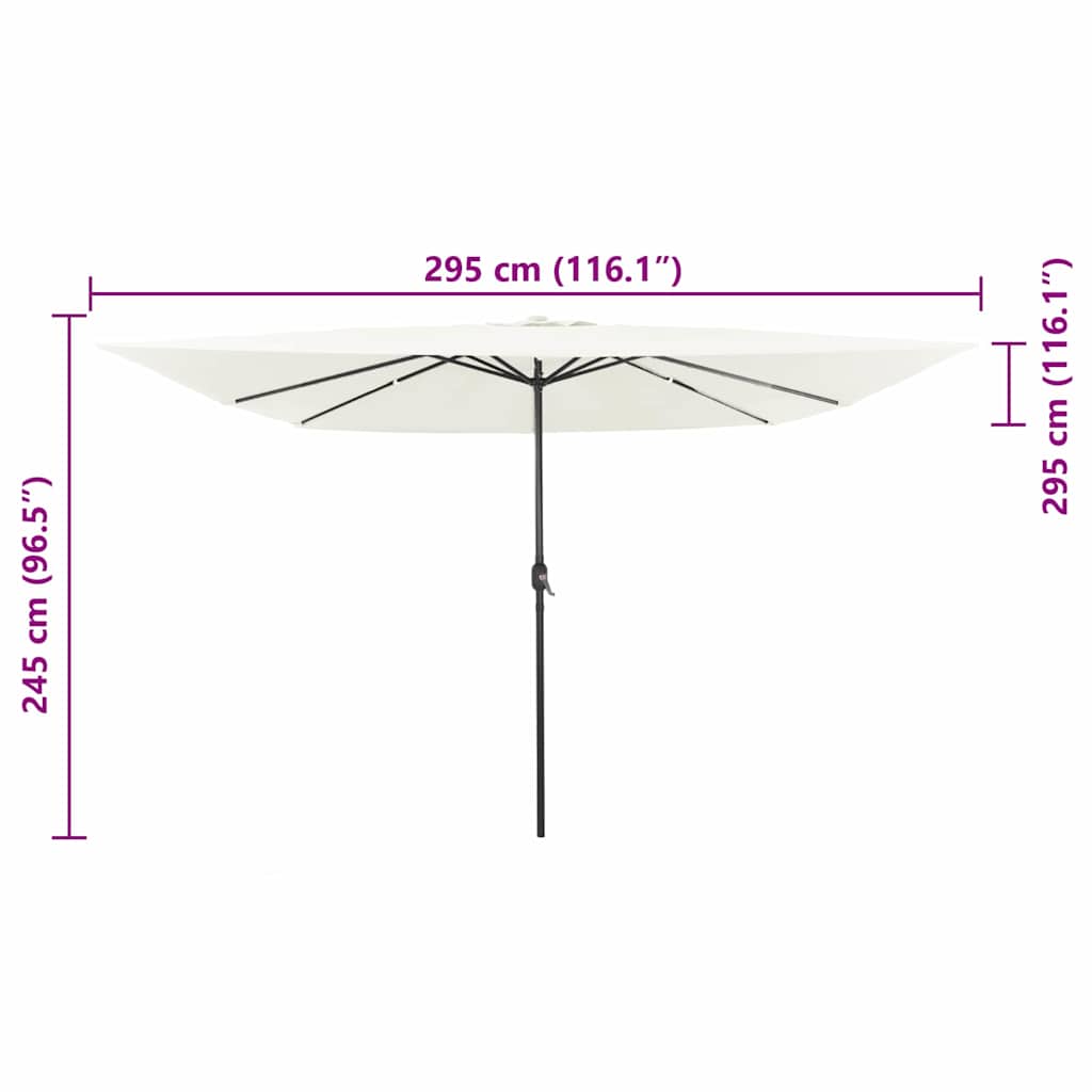Tuinparasol Zand 295 x 295 x 245 cm Polyester en staal is nu te koop bij PeponiXL, paradijselijk wonen!