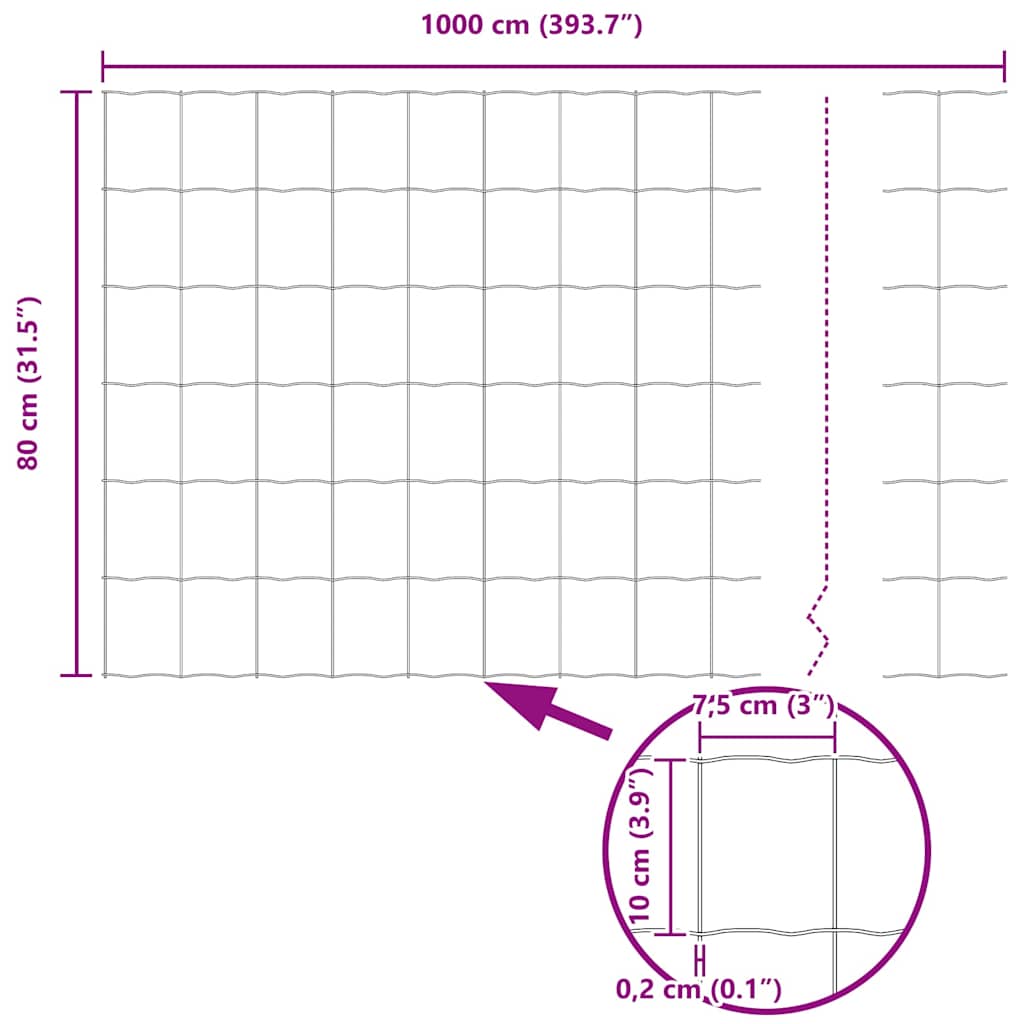 Euro Hek Grijs 0.8 x 10 m PVC-gecoat ijzer is nu te koop bij PeponiXL, paradijselijk wonen!