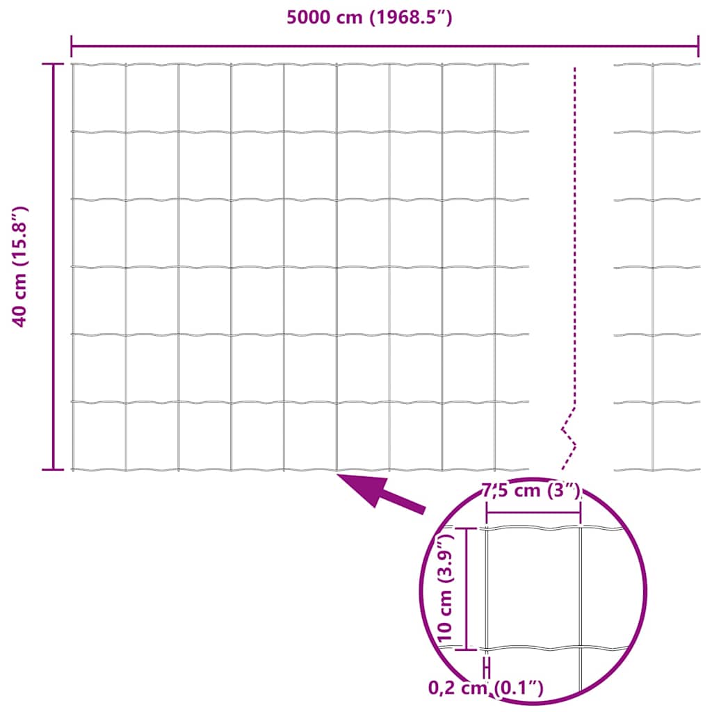 Euro Hek Grijs 0,4 x 50 m PVC-gecoat ijzer is nu te koop bij PeponiXL, paradijselijk wonen!