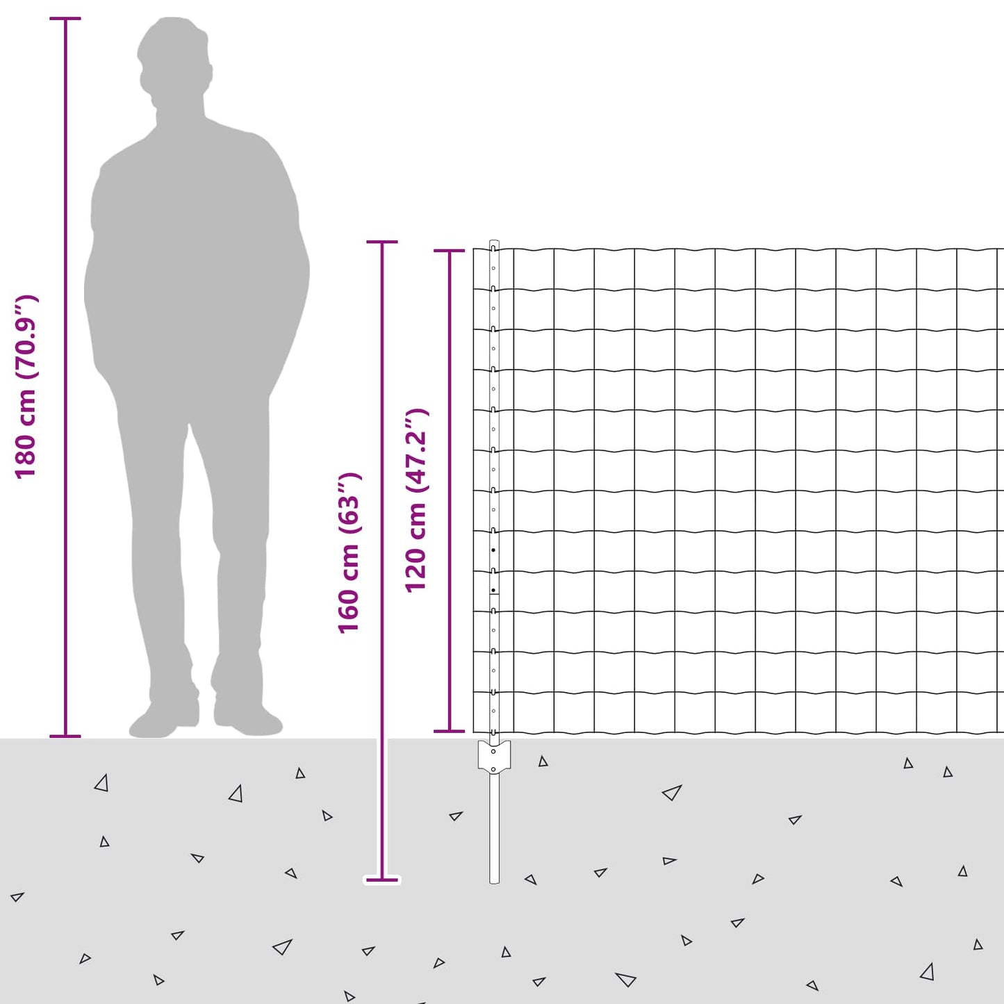 Hek met Paal Grijs 1,2 x 10 m Staal is nu te koop bij PeponiXL, paradijselijk wonen!