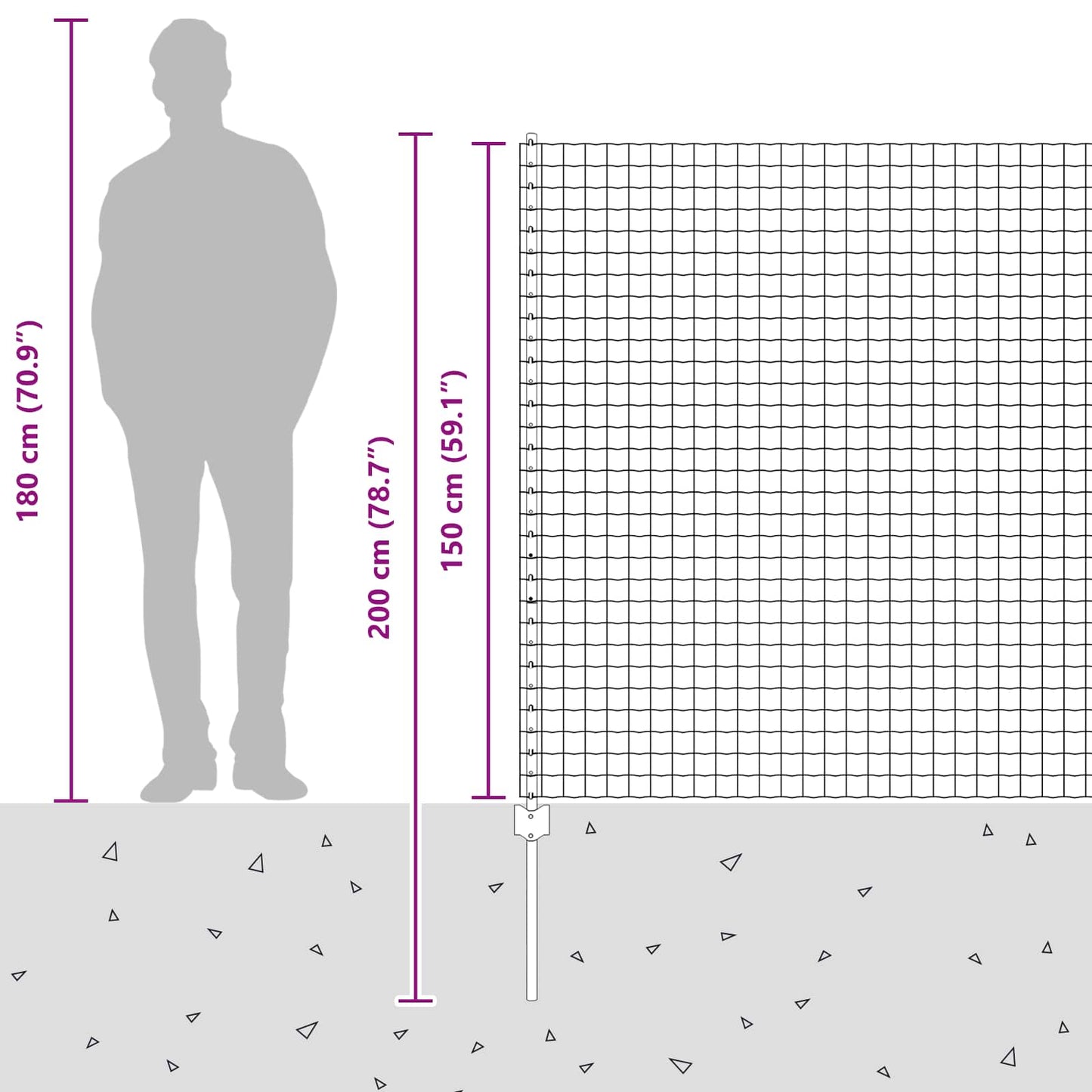 Hek met Paal Zilver 1,5 x 10 m Staal is nu te koop bij PeponiXL, paradijselijk wonen!