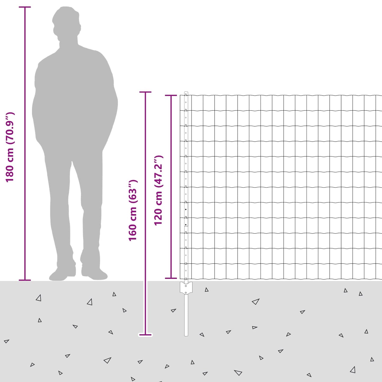 Hek met Paal Zilver 1,2 x 10 m Staal is nu te koop bij PeponiXL, paradijselijk wonen!