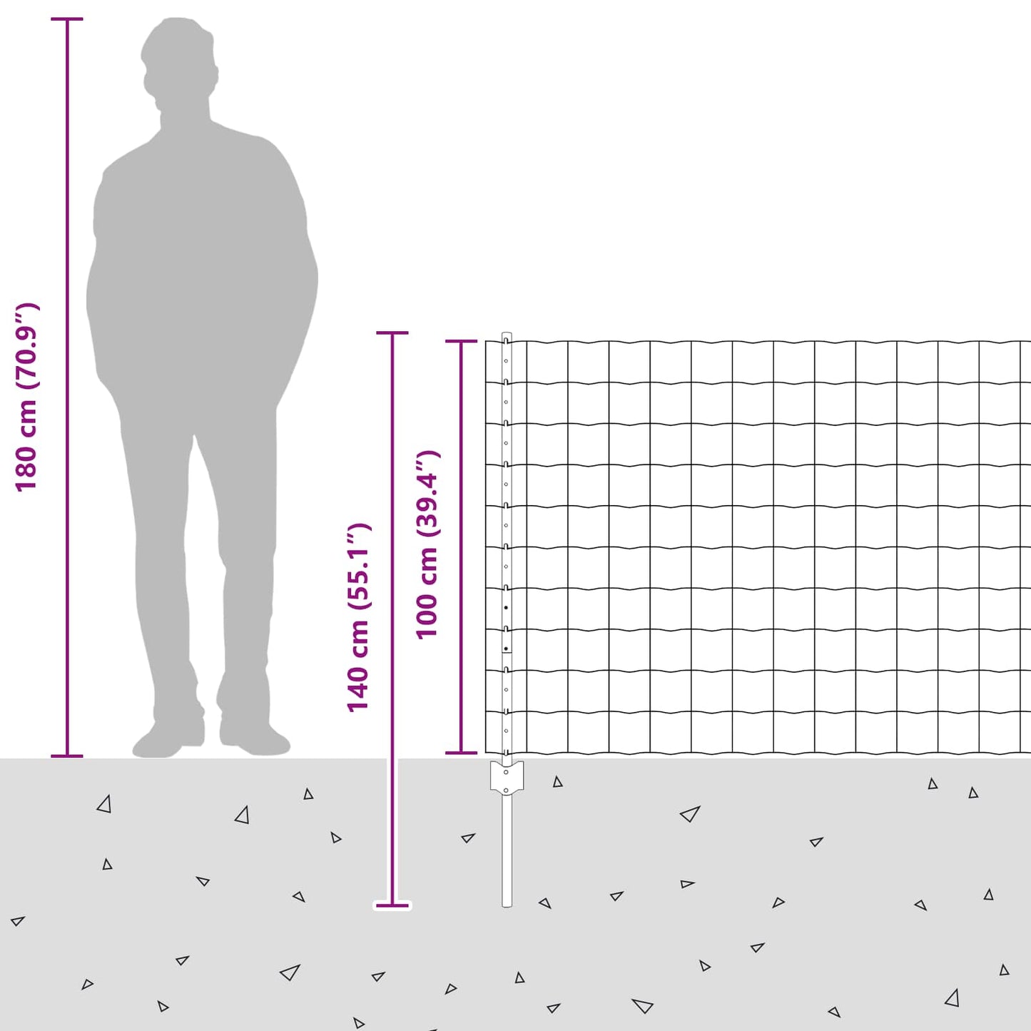 Hek met Paal Zilver 1 x 10 m Staal is nu te koop bij PeponiXL, paradijselijk wonen!