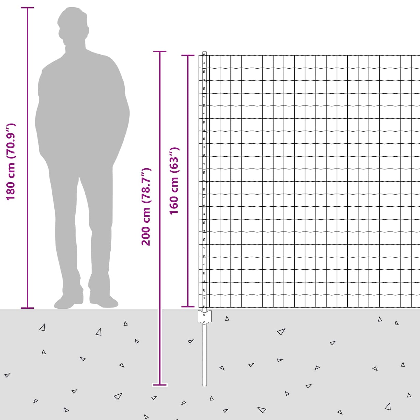 Hek met Paal Zilver 1,6 x 10 m Staal is nu te koop bij PeponiXL, paradijselijk wonen!