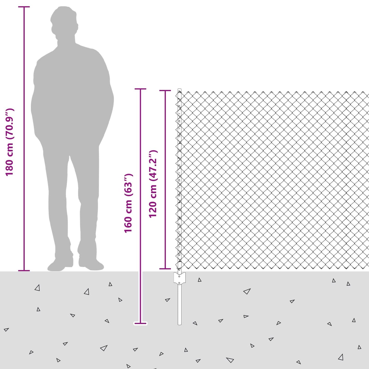 Hek met Paal Groen 1,2 x 10 m Staal en PVC is nu te koop bij PeponiXL, paradijselijk wonen!