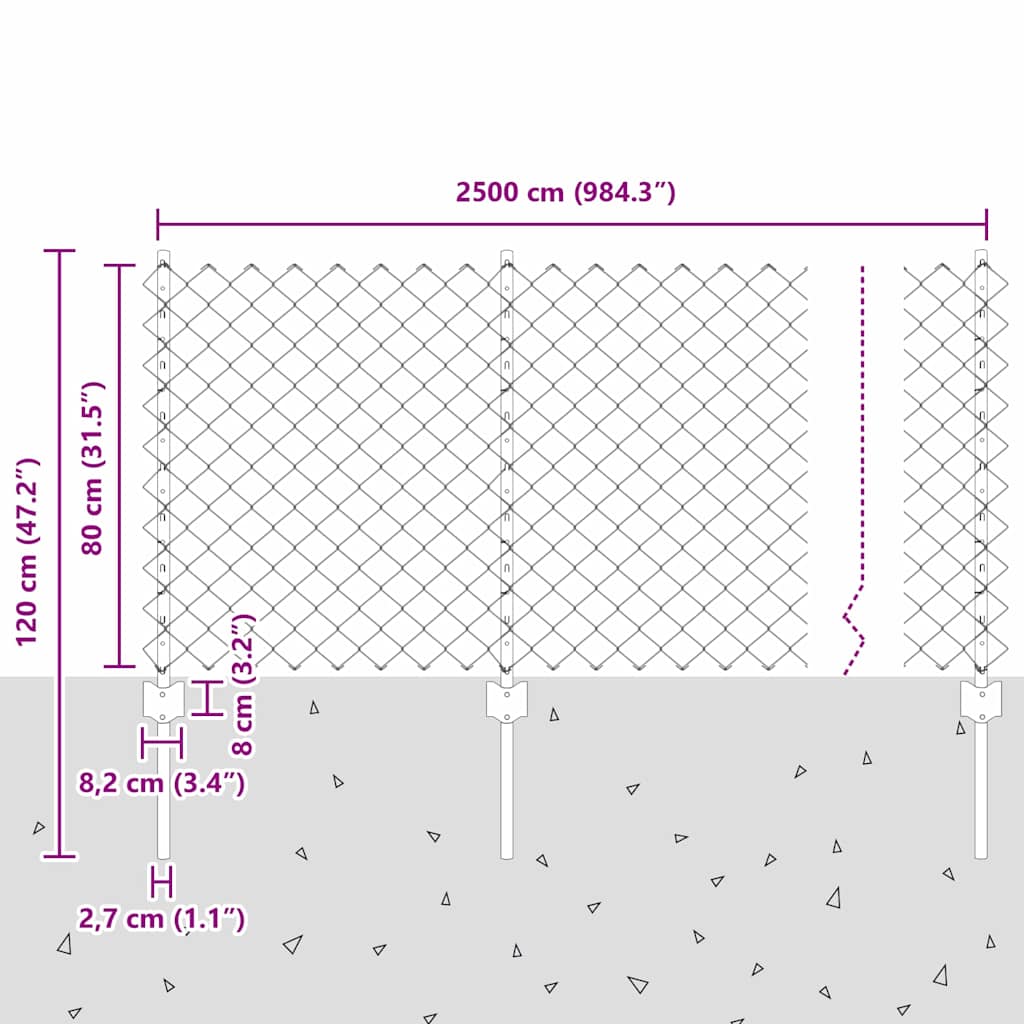 Hek met Paal Zilverkleurig is nu te koop bij PeponiXL, paradijselijk wonen!