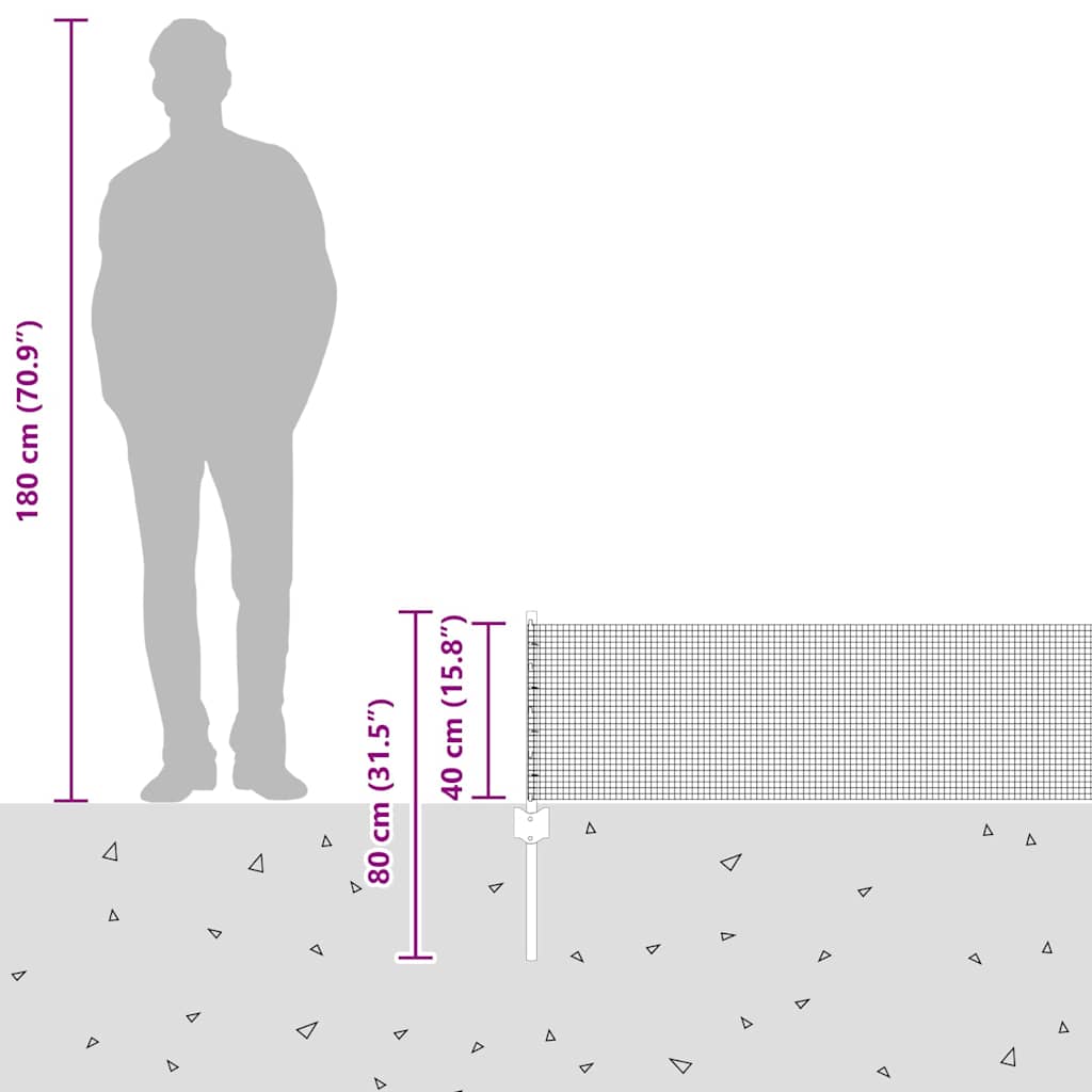 Hek met Paal Zilver 0,4 x 50 m Staal is nu te koop bij PeponiXL, paradijselijk wonen!