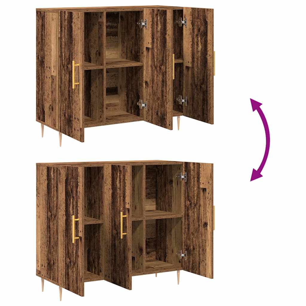Dressoir Oudhout 90 x 34 x 80 cm Bewerkt hout is nu te koop bij PeponiXL, paradijselijk wonen!