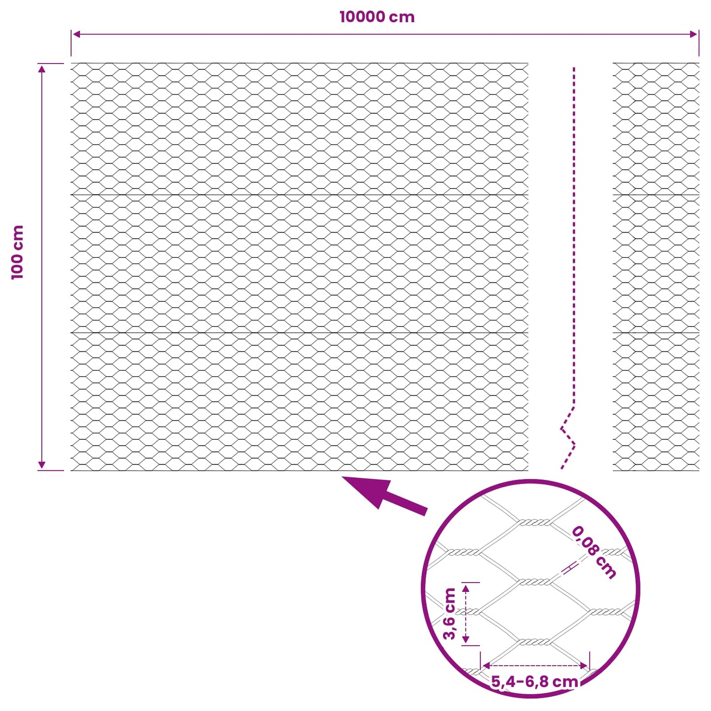 Hexagon Hek Grijs 1 x 100 m PVC is nu te koop bij PeponiXL, paradijselijk wonen!