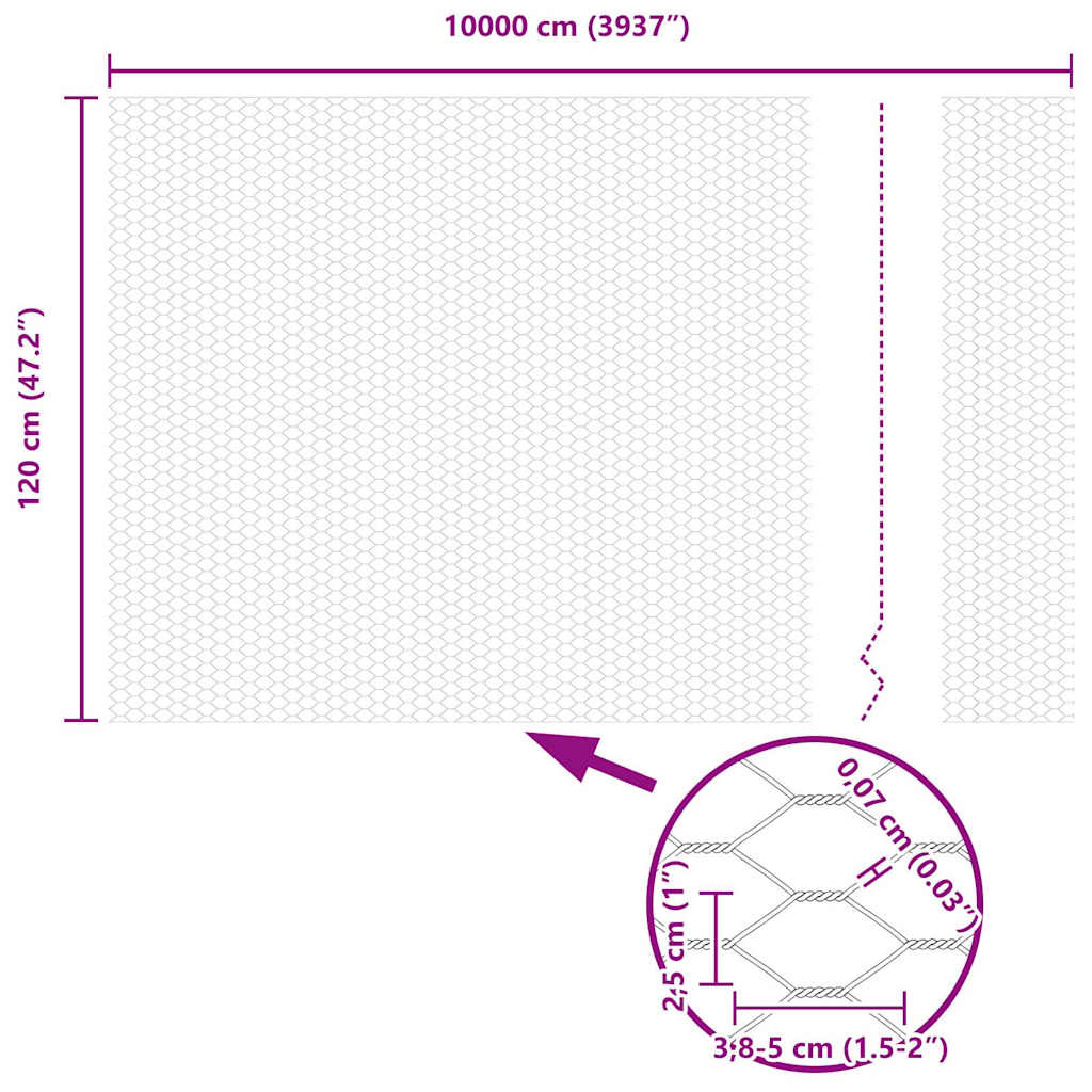 Hexagon Hek Grijs 1,2 x 100 m PVC is nu te koop bij PeponiXL, paradijselijk wonen!