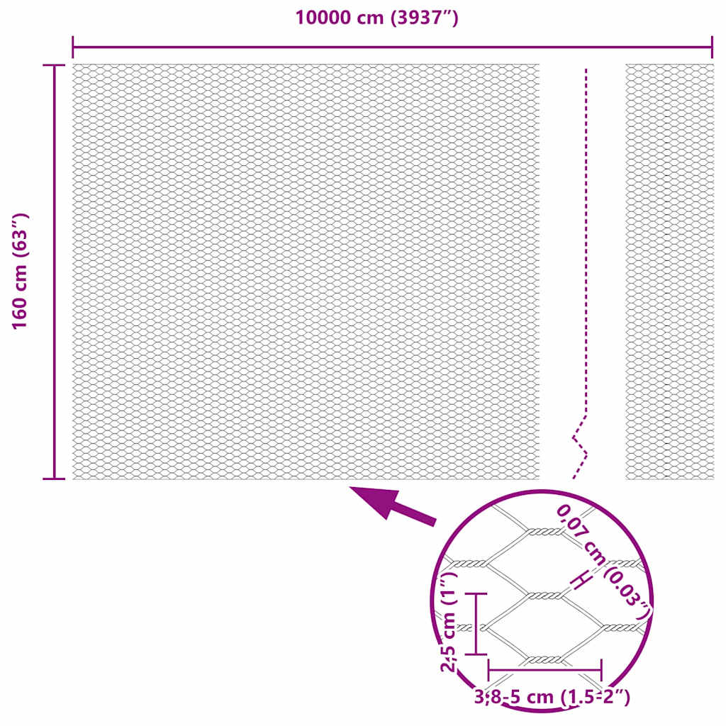 Hexagon Hek Grijs 1,6 x 100 m PVC is nu te koop bij PeponiXL, paradijselijk wonen!