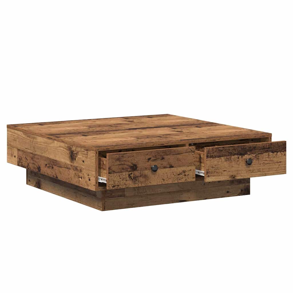 Salontafel Oudhout 90 x 90 x 28 cm Bewerkt hout is nu te koop bij PeponiXL, paradijselijk wonen!