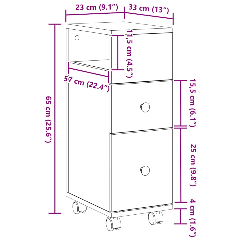 Badkamermeubelset Zwart Eiken 33 x 23 x 65 cm Bewerkt hout is nu te koop bij PeponiXL, paradijselijk wonen!