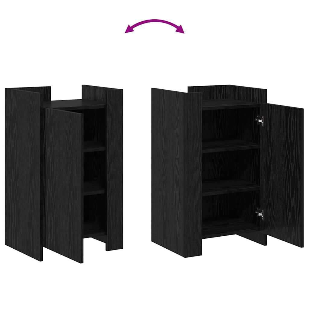 Dressoir Zwart Eiken 45 x 35 x 75 cm is nu te koop bij PeponiXL, paradijselijk wonen!