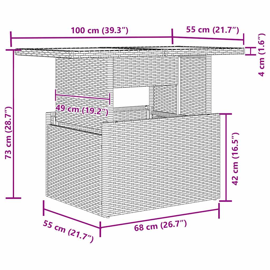 Tuin Sofa Set met kussen 5 pcs Grijs Poly riet is nu te koop bij PeponiXL, paradijselijk wonen!