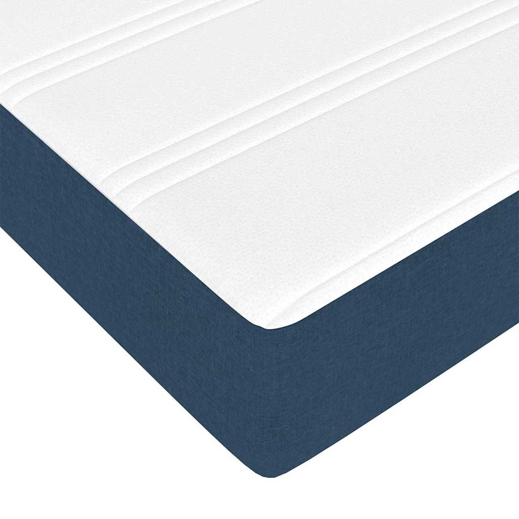 Bedframe met matras Blauw 200 x 200 cm Stof is nu te koop bij PeponiXL, paradijselijk wonen!