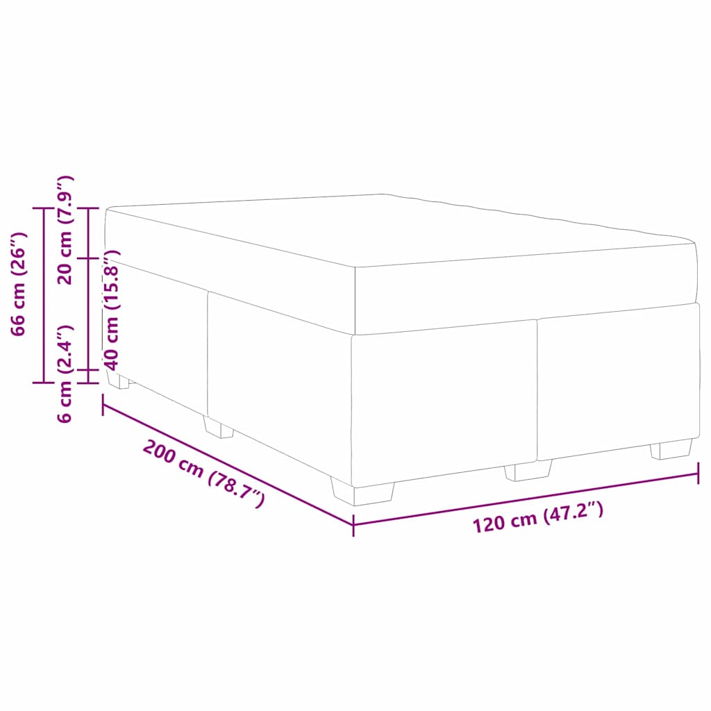 Bedframe met matras Grijs 120 x 200 cm Stof is nu te koop bij PeponiXL, paradijselijk wonen!