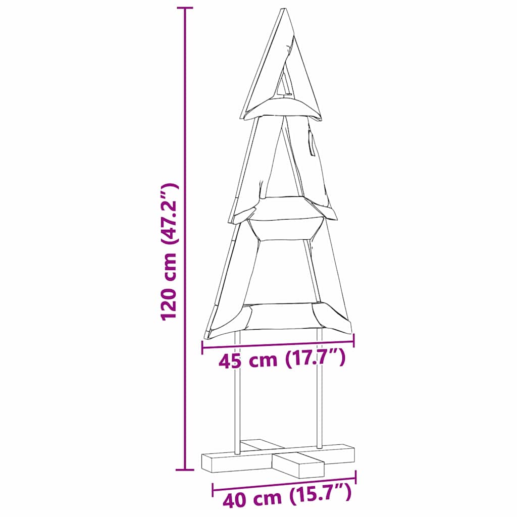 Kerstboom met standaard Bruin 120 cm Massief teakhout is nu te koop bij PeponiXL, paradijselijk wonen!