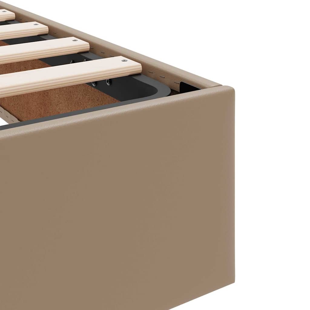 Opslag bed met matras met matras 2 pcs Cappuccino Leer is nu te koop bij PeponiXL, paradijselijk wonen!
