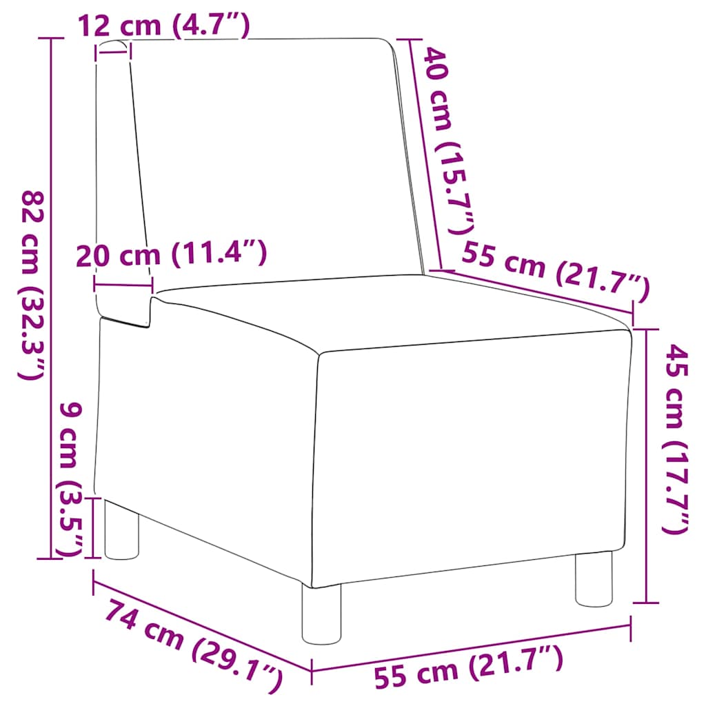 Modulaire Bankeenheid Armlos 3 pcs Donkergrijs 55 x 74 x 82 cm is nu te koop bij PeponiXL, paradijselijk wonen!