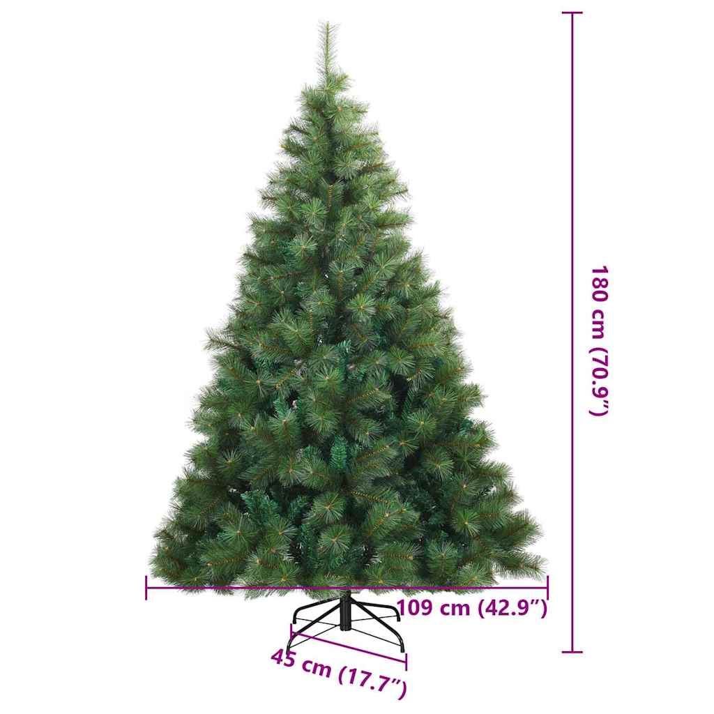 Kunstmatige Inklapbare Kerstboom Groen 180 cm PVC, staal is nu te koop bij PeponiXL, paradijselijk wonen!