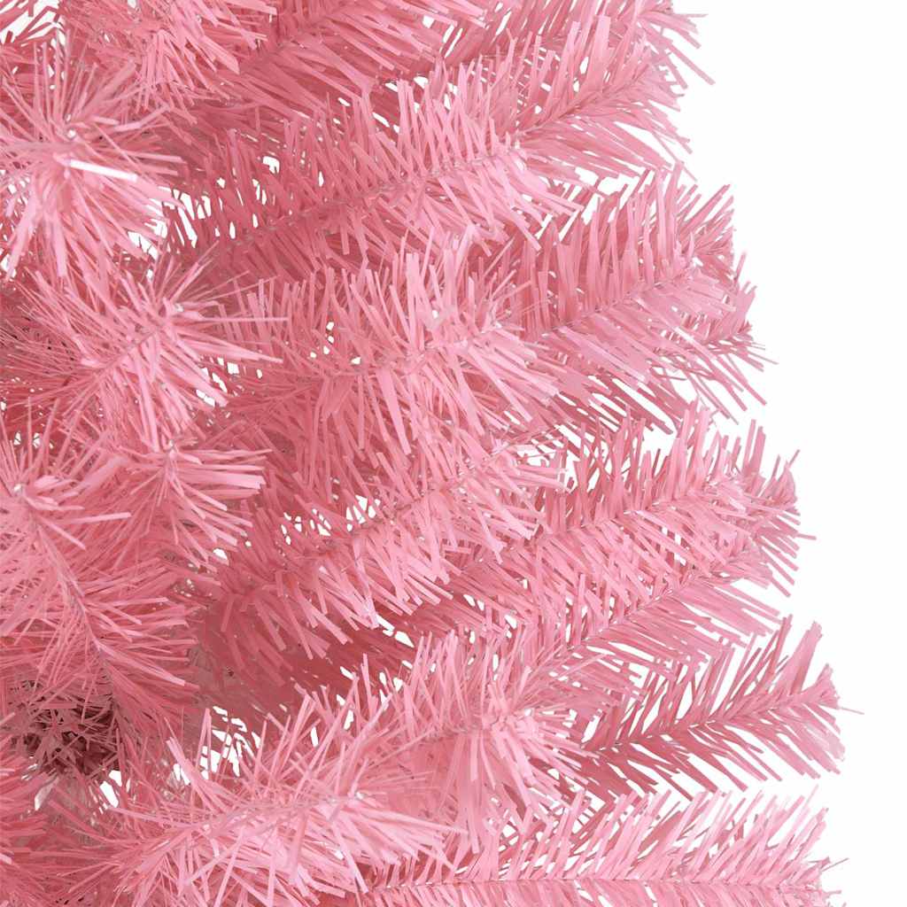 Kunstmatig Voorverlicht Kerstboom met 300 LED Roze 180 cm PVC is nu te koop bij PeponiXL, paradijselijk wonen!