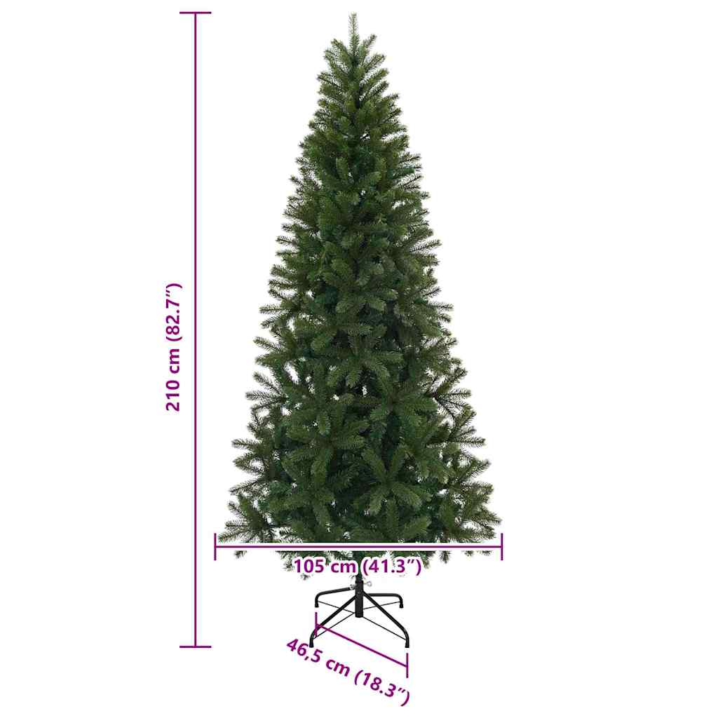 Kunstkerstboom met standaard Groen 210 cm PVC, PE en staal is nu te koop bij PeponiXL, paradijselijk wonen!