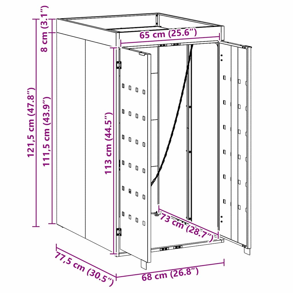 Zwenkwagen Opslag met Plantenbakdak voor Enkel 240L Bak is nu te koop bij PeponiXL, paradijselijk wonen!