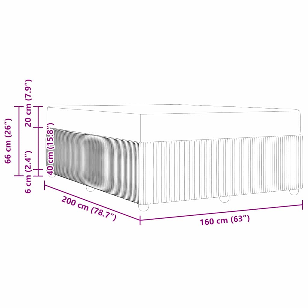 Bedframe met matras Blauw 160 x 200 cm Stof is nu te koop bij PeponiXL, paradijselijk wonen!