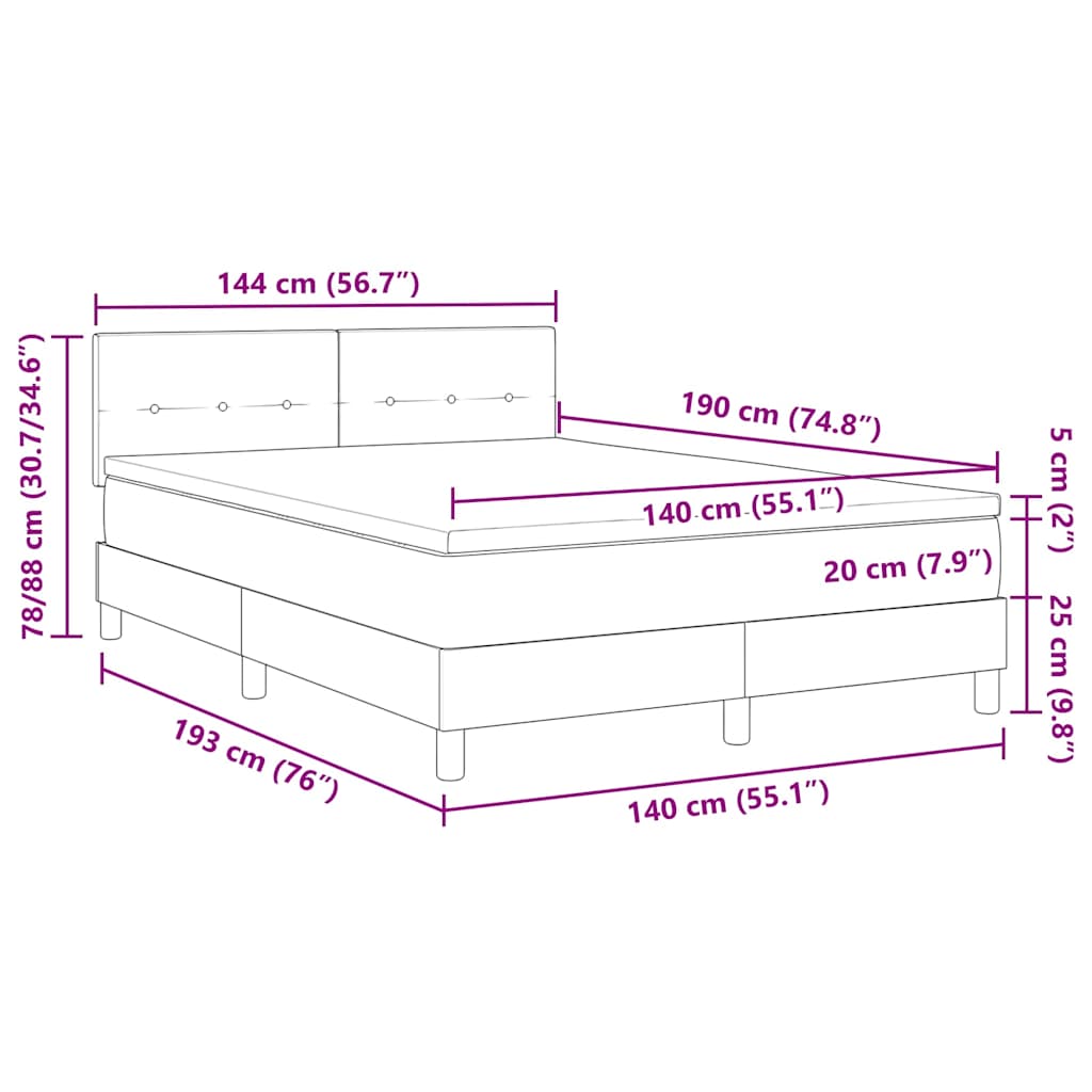 LED Box Spring Bed met matras Donkergroen 140 x 190 cm Fluweel is nu te koop bij PeponiXL, paradijselijk wonen!