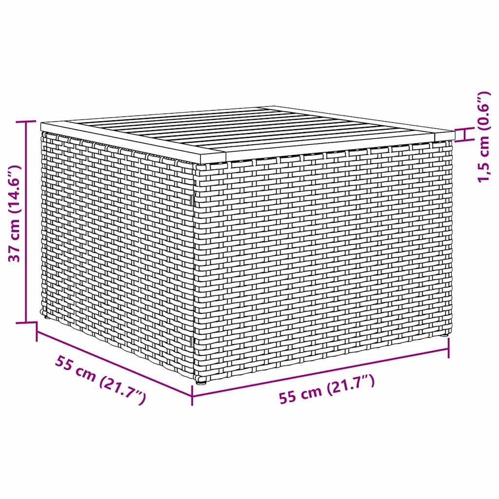 Tuinbankenset met opslag 5 pcs Zwart en Crème poly rattan is nu te koop bij PeponiXL, paradijselijk wonen!