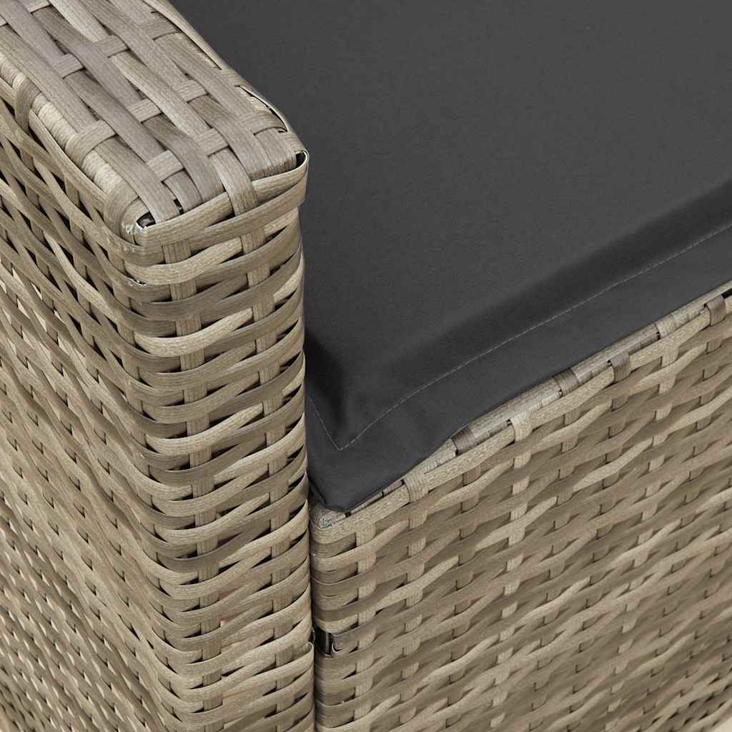 4-delige Tuinbankstel met kussens L-vormig poly rattan grijs is nu te koop bij PeponiXL, paradijselijk wonen!