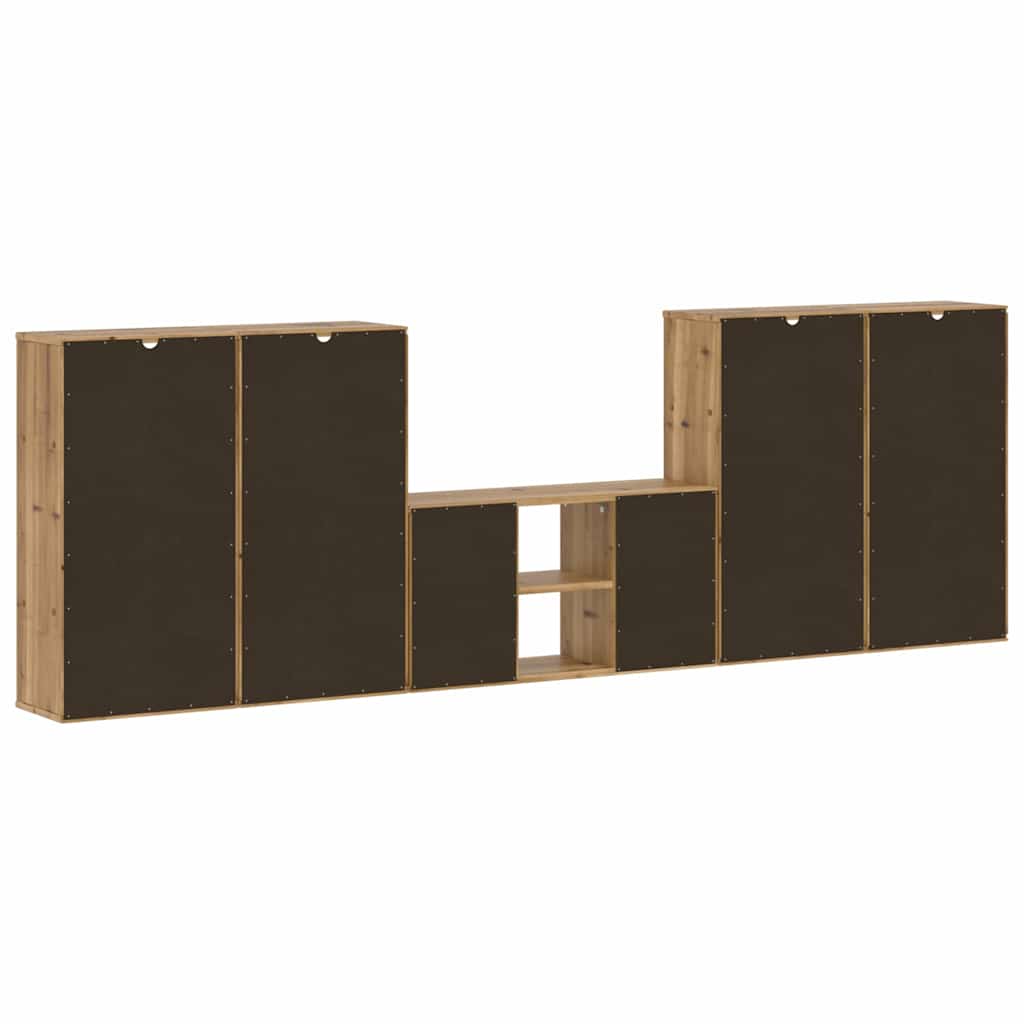 5-delige tv-meubels met opbergruimte ODDA massief grenenhout is nu te koop bij PeponiXL, paradijselijk wonen!