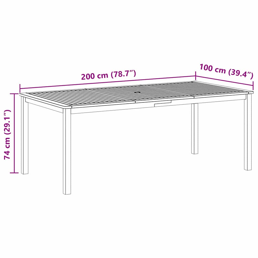 Tuin eettafelset 7 pcs Zwart Massief Acaciahout is nu te koop bij PeponiXL, paradijselijk wonen!