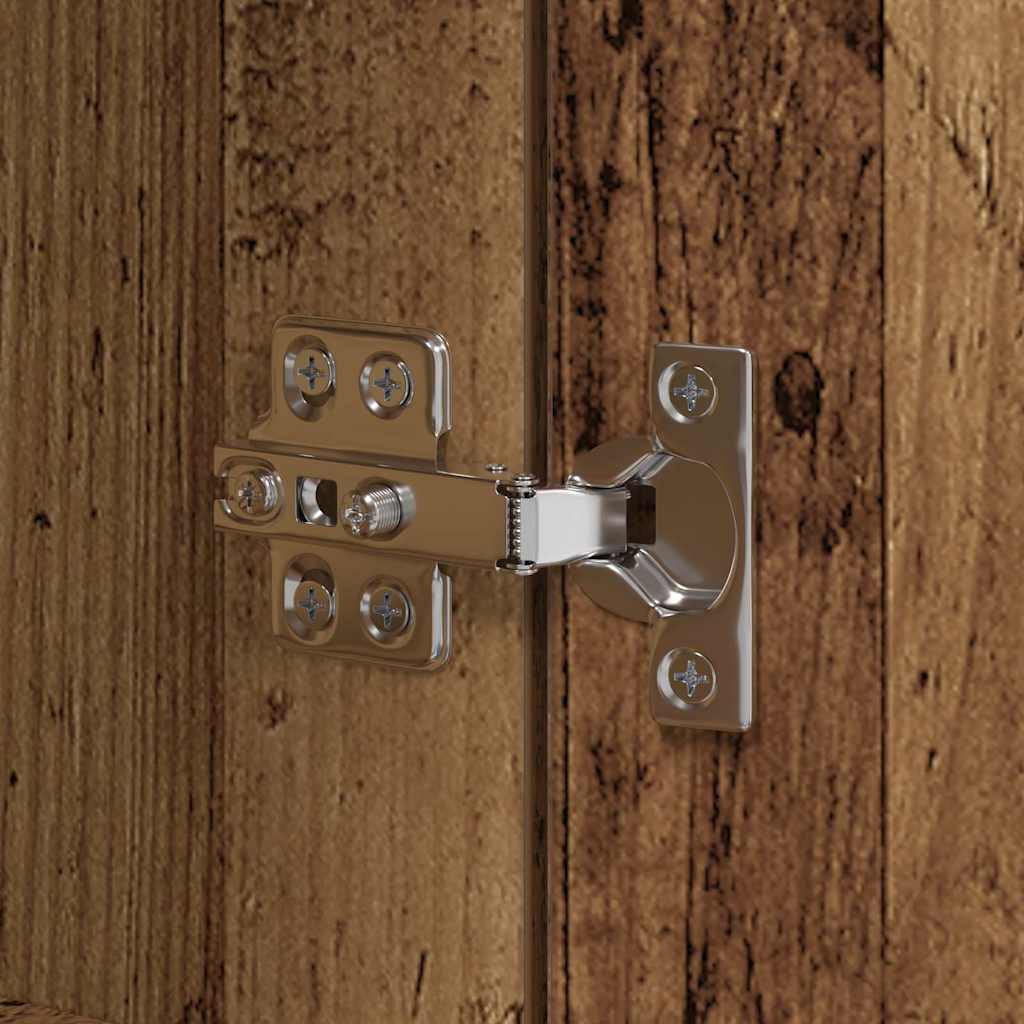 Keukenbuffet met plank 2 pcs Oudhout 60 x 50 x 180 cm is nu te koop bij PeponiXL, paradijselijk wonen!