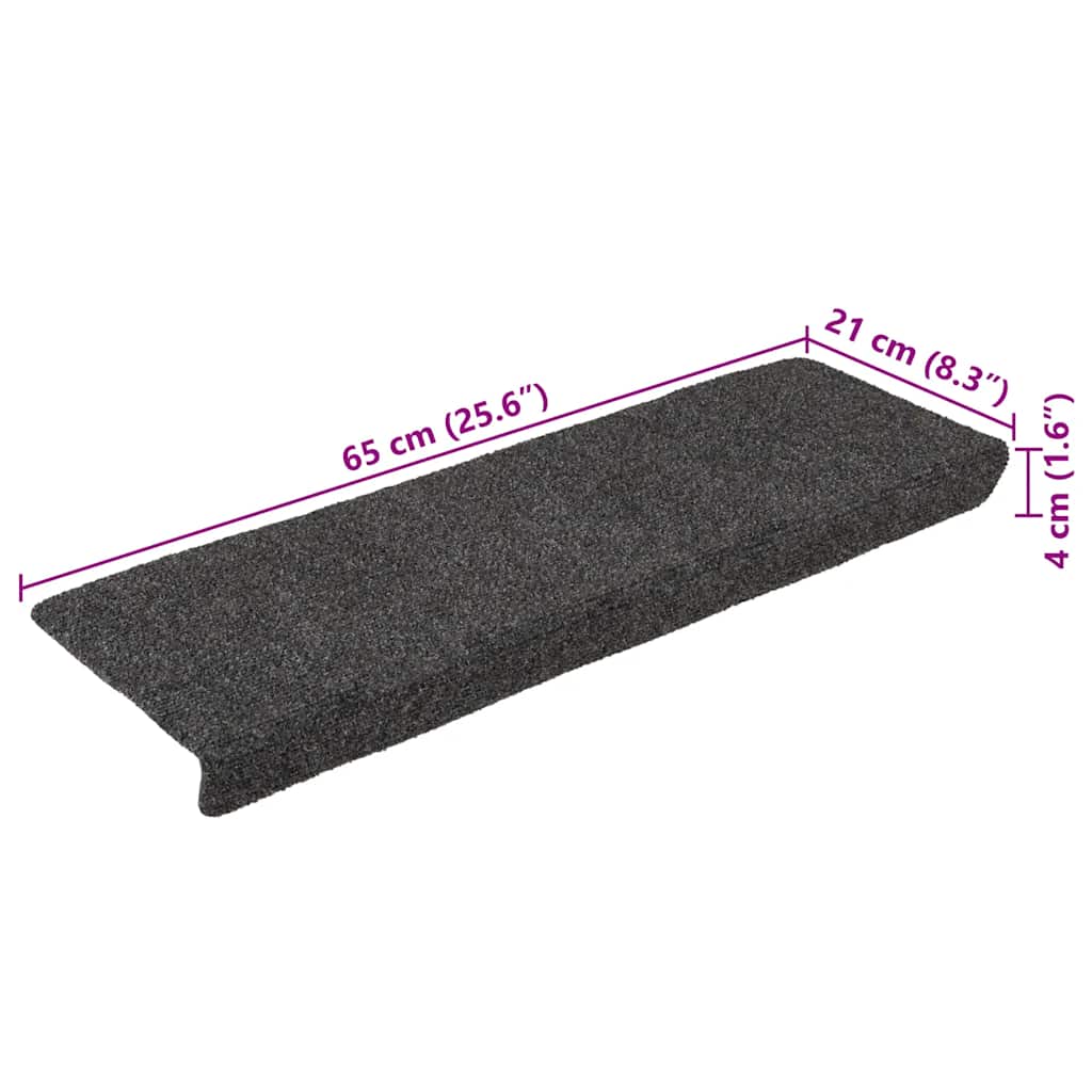 Trapmatten Zelfklevend 30 stuks 65x21x4 cm Antraciet Rechthoekige Rand is nu te koop bij PeponiXL, paradijselijk wonen!