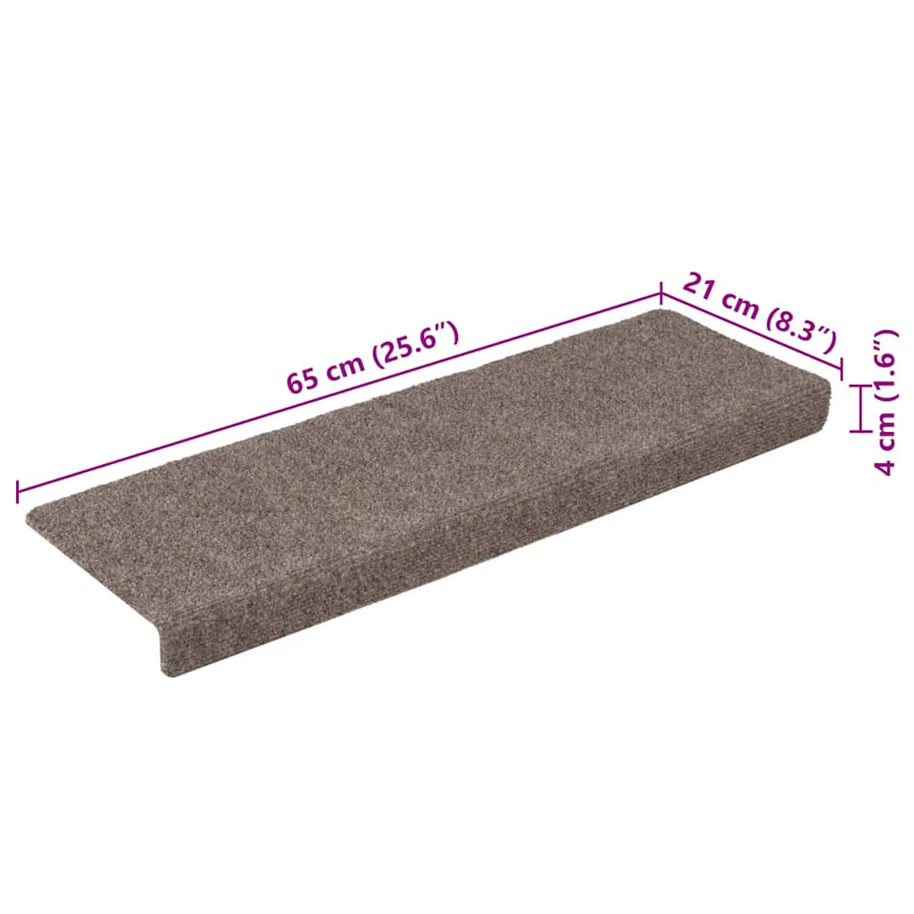 Trapmatten zelfklevend 30 stuks 65x21x4 cm beige rechthoekige rand is nu te koop bij PeponiXL, paradijselijk wonen!