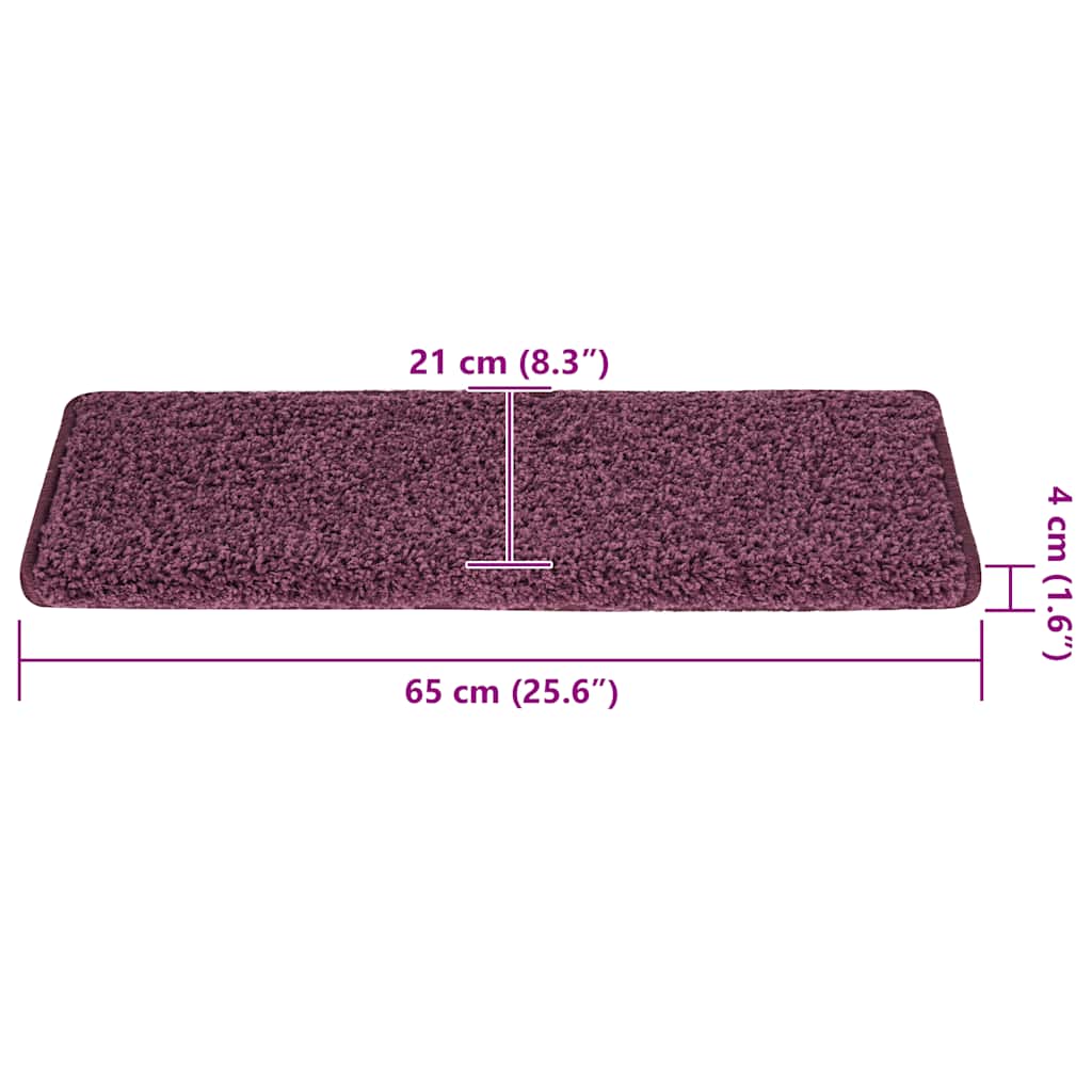 Trapmatten 30 st 65x21x4 cm Donkerpaars Rechthoekige Rand is nu te koop bij PeponiXL, paradijselijk wonen!