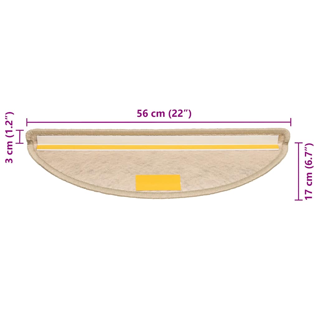 Trapmatten zelfklevend Sisal-Look 30 st 56x17x3 cm zand is nu te koop bij PeponiXL, paradijselijk wonen!