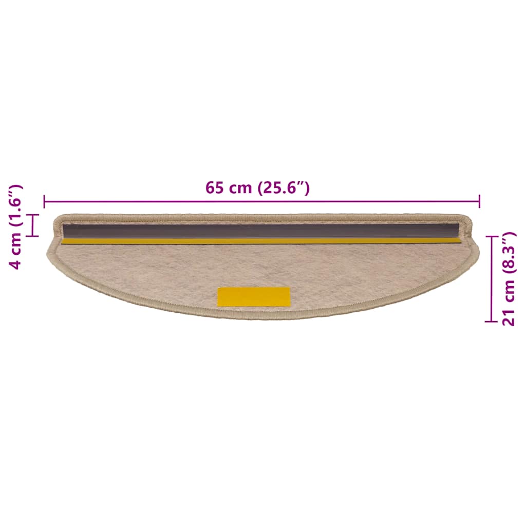 Trapmatten zelfklevend Sisal-Look 30 st 65x21x4 cm zand is nu te koop bij PeponiXL, paradijselijk wonen!