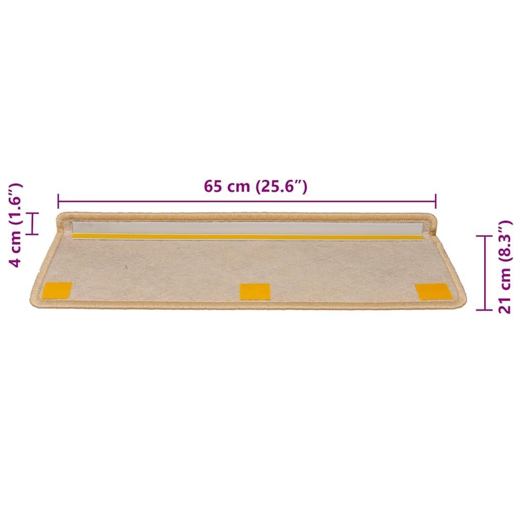 Trapmatten zelfklevend 30 st sisal-look 65x21x4 cm lichtbeige is nu te koop bij PeponiXL, paradijselijk wonen!