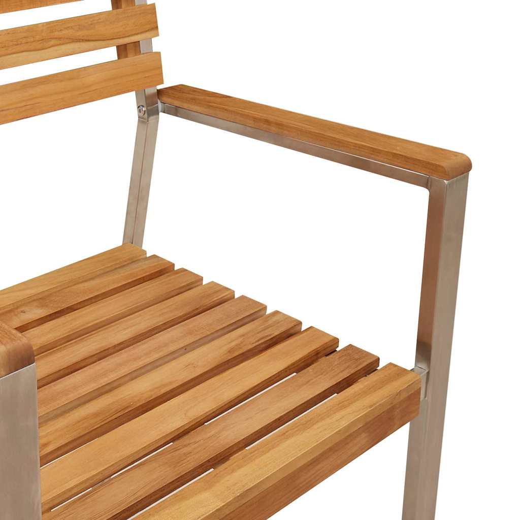 Tuin eettafelset 5 pcs Bruin Massief Teakhout is nu te koop bij PeponiXL, paradijselijk wonen!