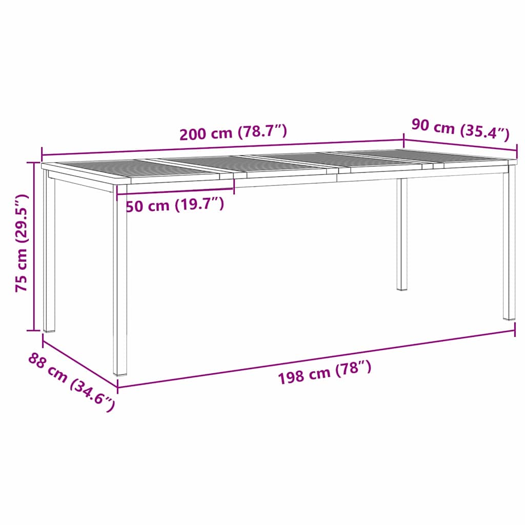 Tuin eettafelset 7 pcs Bruin Massief Acaciahout is nu te koop bij PeponiXL, paradijselijk wonen!