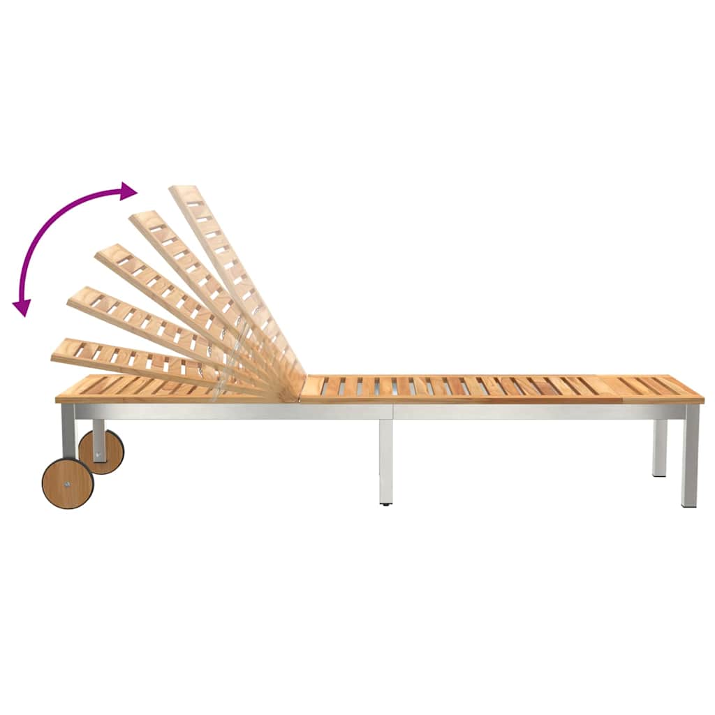 Lounger 2-persoon 3 pcs Bruin Massief Acaciahout is nu te koop bij PeponiXL, paradijselijk wonen!